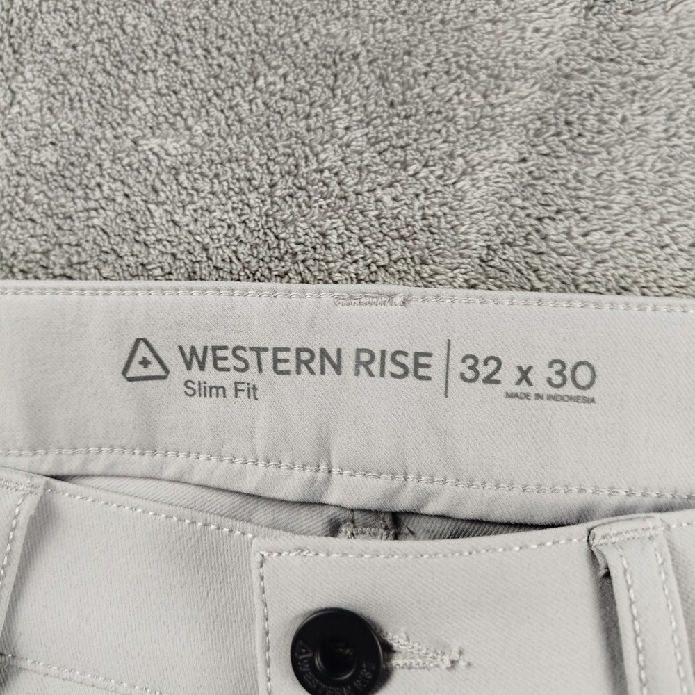 Western Rise Evolution Pants Mens 32x329 Gray Nylon Stretch Travel Slim Outdoor - Picture 3 of 13